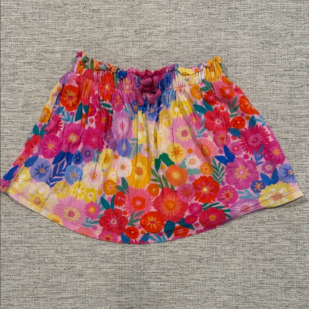 Little Sleepies Multicolor Floral Elastic-Waist Skirt